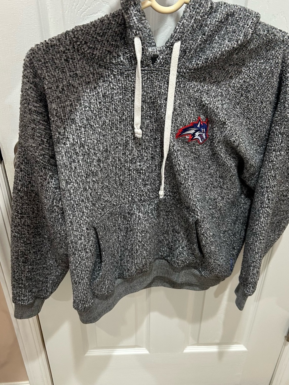 Stony Brook Wolf Grey Knit Pullover Hoodie